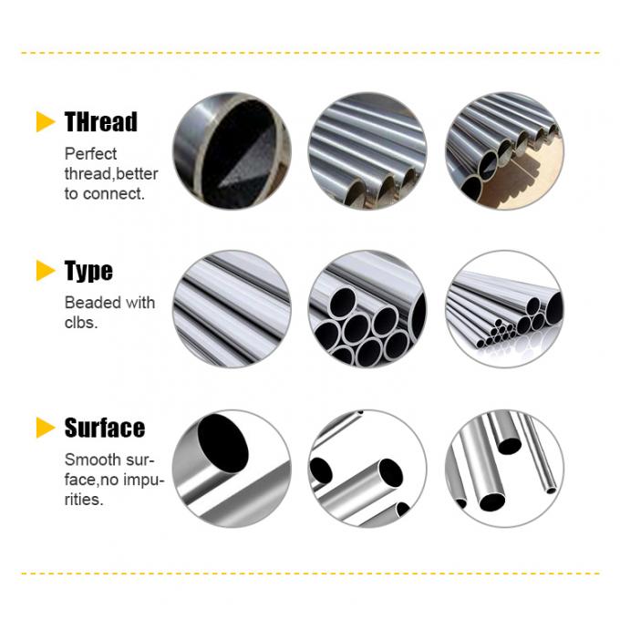 CuNi 90/10 পাইপ ANSI B36.19 DN50 1.5MM ASTM B466 UNSকুপার নিকেল সিমলেস স্টীল পাইপ 1