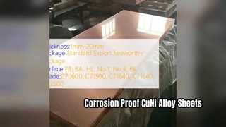 CuNi 90 10 এবং 70 30 খাদ শীট জারা প্রতিরোধী