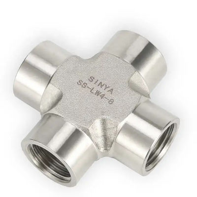 1/4 Inch Stainless Steel Double Compression Socket Weld Cross Class 2000/3000