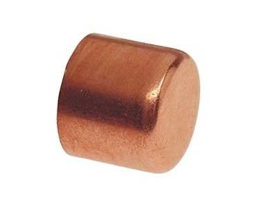 Threaded Copper Pipe Cap with 400°F Temperature Rating, 150 PSI Pressure Rating, and NPT Thread Type for Secure Sealing