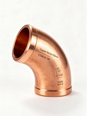 Cupro Nickel 90/10 Elbow Butt Weld C70600, ASTM B466 Marine Corrosion Resistant Pipe Fitting