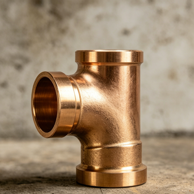 Threaded CuNi Equal Tee Water Pipe Connector Industrial Corrosion Resistant Fitting