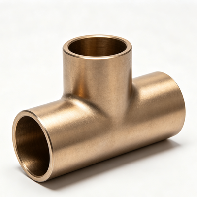 Seawater Corrosion Resistant Copper Nickel Equal Tee ASME B16.9 Seamless Buttweld Fitting for Marine Applications