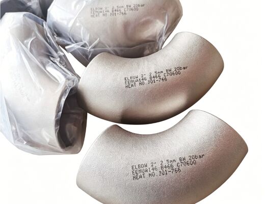 CuNi 90/10 C70600 90 Degree LR Butt Weld Elbow ASTM B466 for Seawater Piping